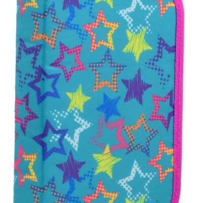 531695  Пенал твердий одинарний з двома клапанами  Stars, 20.5*13*3.6