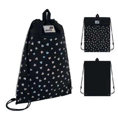 K26-601M-14 Сумка для взуття Kite 601M Black&Silver